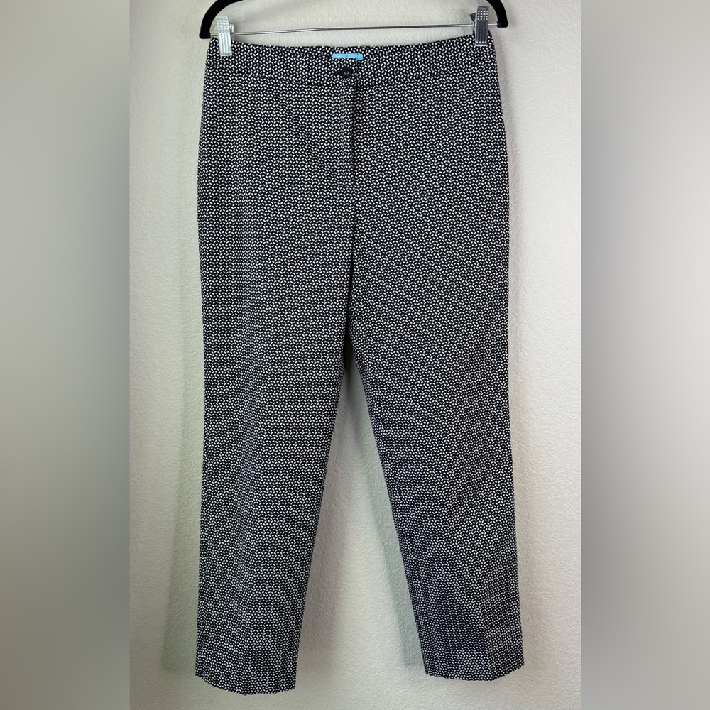 J. Mclaughlin Straight Leg career trouser pants‎ Black White Dress Pants Size 6